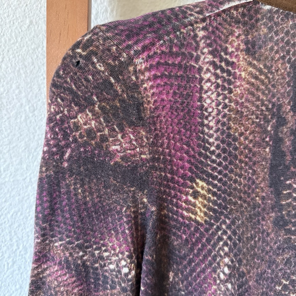 YSL PYTHON cashmere silk button front cardigan sw… - image 5